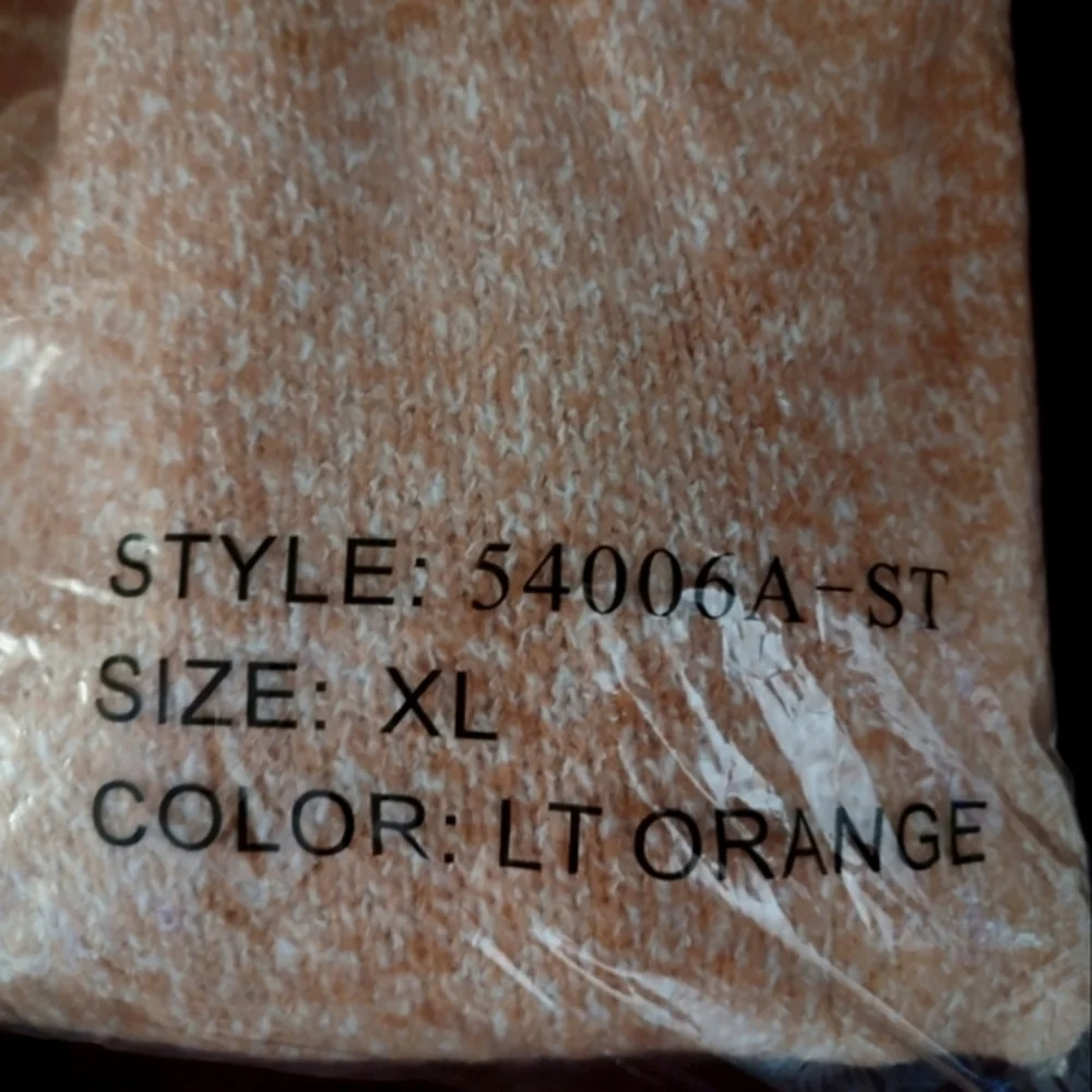 Pink Clover Women's Long Sleeve Light Orange Sweater